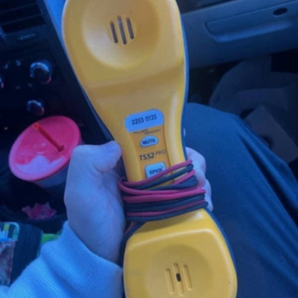 Yellow Telephone Handset with Cord
